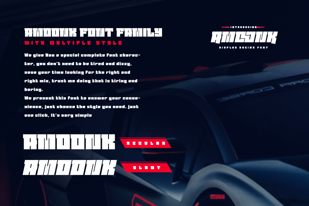 AMOONK – Sport Racing Font, a Font by productype1 (Photo 10 of 13)