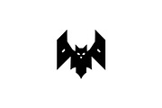 Geometric Bat Silhouette, an Animal Illustration by Vectorium Studio (Thumbnail 1 of 4)