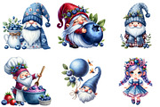 Gnome Clipart, Blueberries Gnome, an Illustration by DreamArtGraphic (Thumbnail 6 of 6)