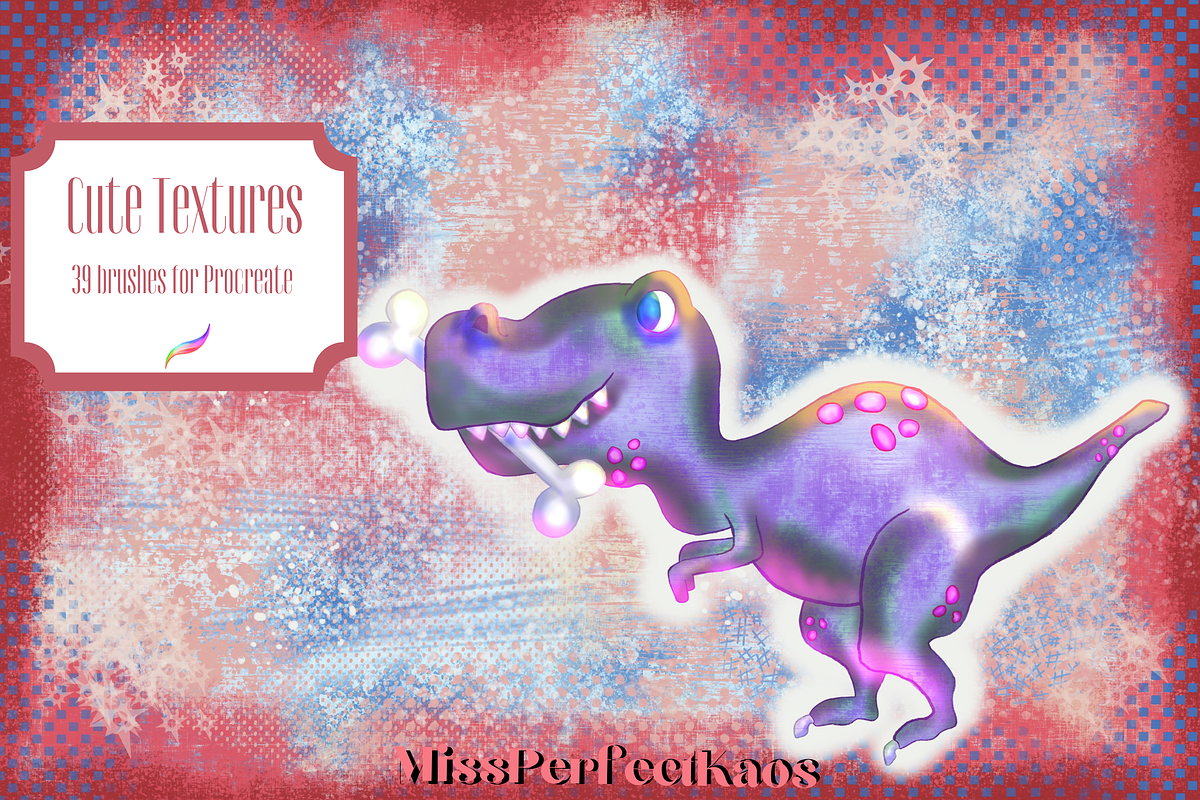 Cute Textures, 39 Procreate Brushes, a Brush Add-On by MissPerfectKaos (Photo 6 of 6)