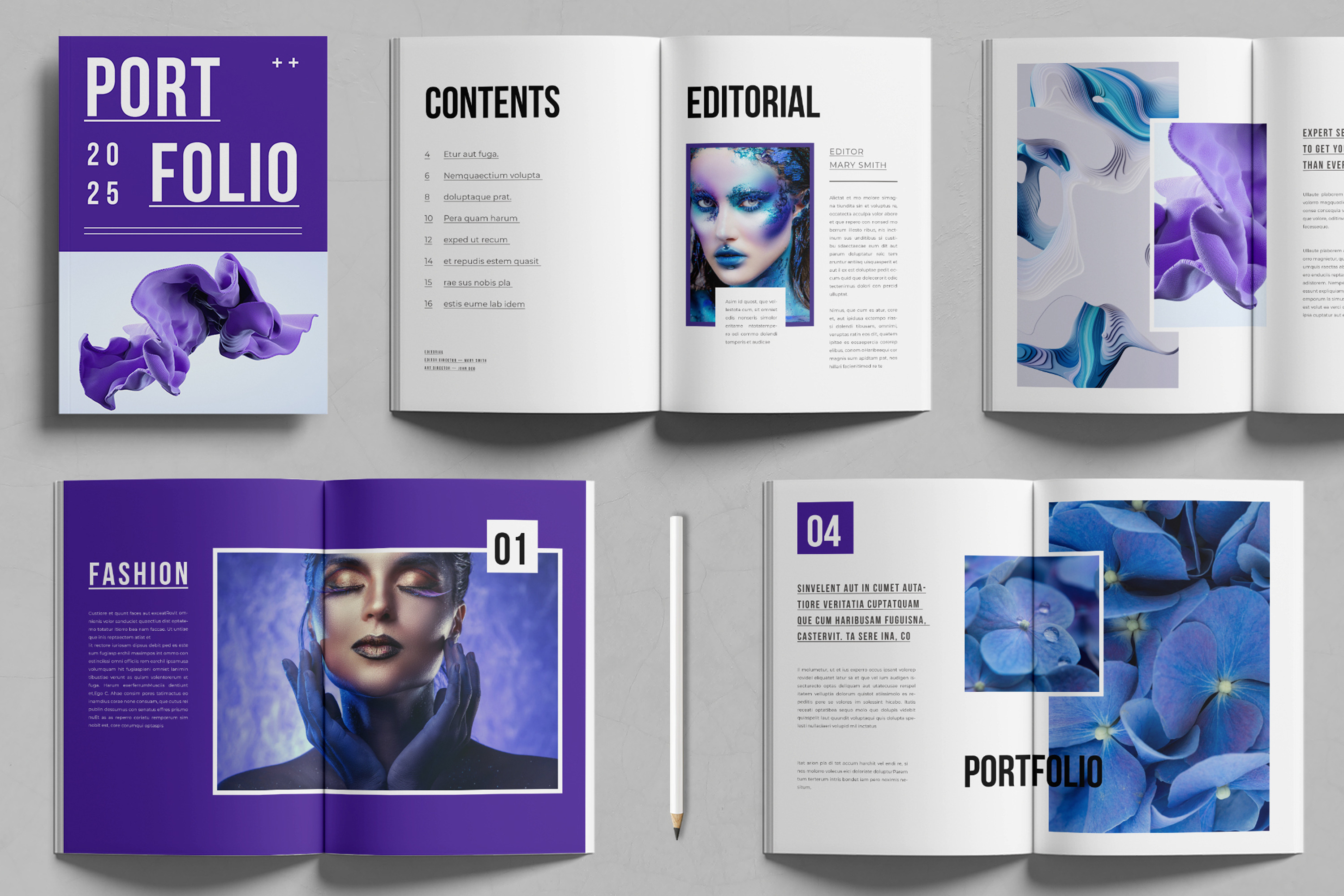Portfolio Magazine Layout Template