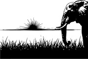 Wild Elephant Silhouette Set, an Illustration by jahid234 (Thumbnail 11 of 21)