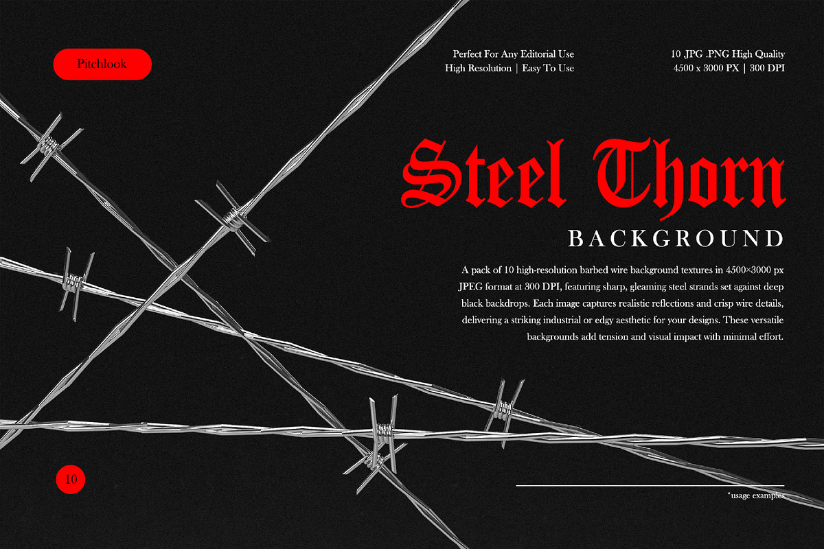 Steel Thorn - Barbed Wire Overlay, a Texture Graphic by Pitchlook.Studio
