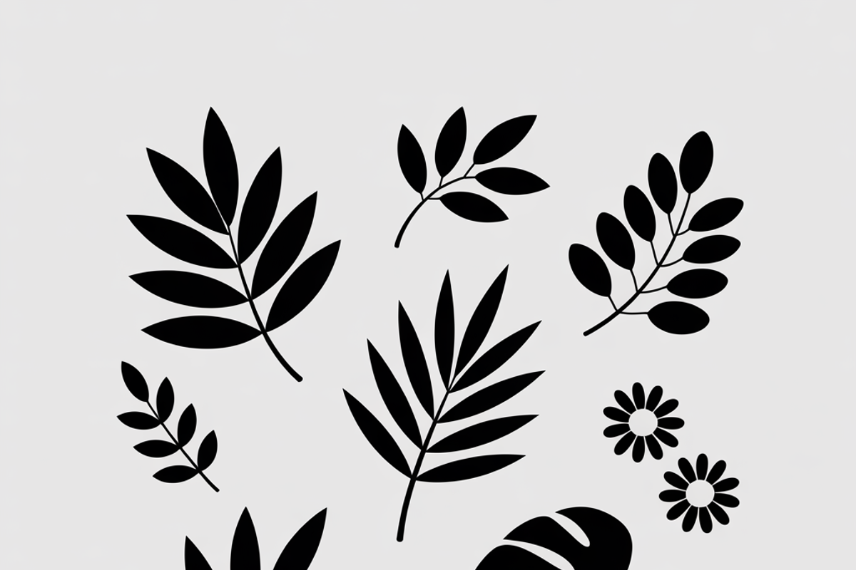 collection tropical leaf silhouette, an Illustration by Amazin_art (Photo 2 of 21)