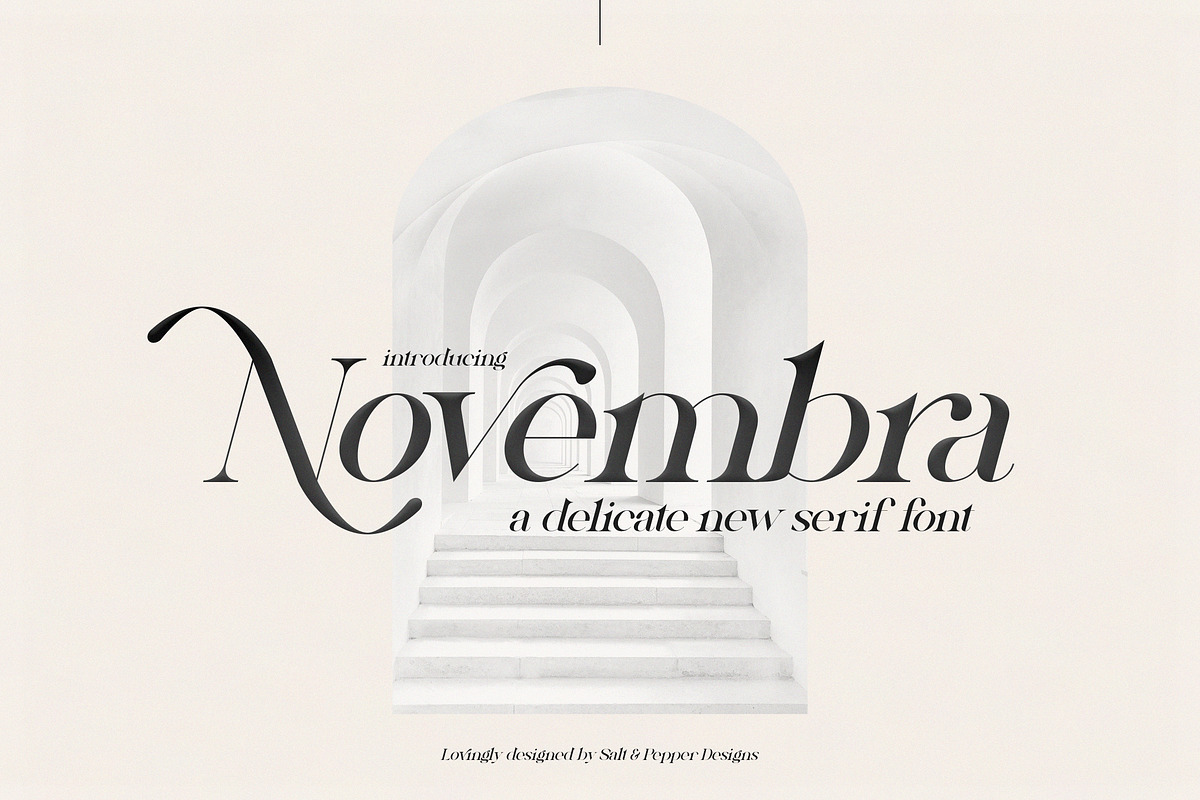 Novembra Serif Font Duo, a Serif Font by Salt & Pepper Designs (Photo 1 of 11)