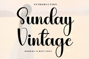 Sunday Vintage, a Handwritten Font by FreshTypeINK (Thumbnail 1 of 8)