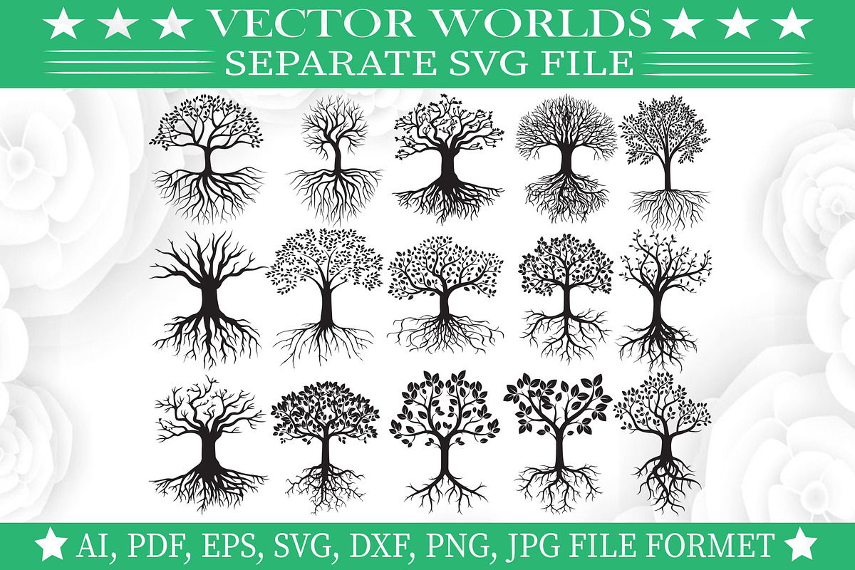Root Tree Svg, Tree Svg, an Object Graphic by VectorWorlds