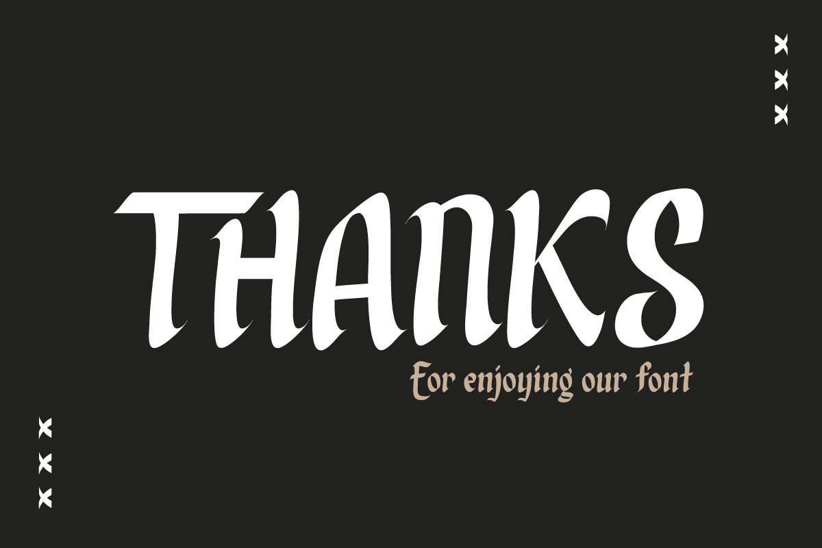 Qixohe - Blackletter Font, a Blackletter Font by twinstd (Photo 10 of 10)