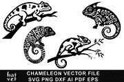 Chameleon Vector File Cutting Bundle, an Object Graphic by BatVetDesigns (Thumbnail 1 of 3)