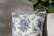 Blue Floral Toile Seamless Pattern, a Pattern Graphic by elfy creative (Thumbnail 3 of 7)