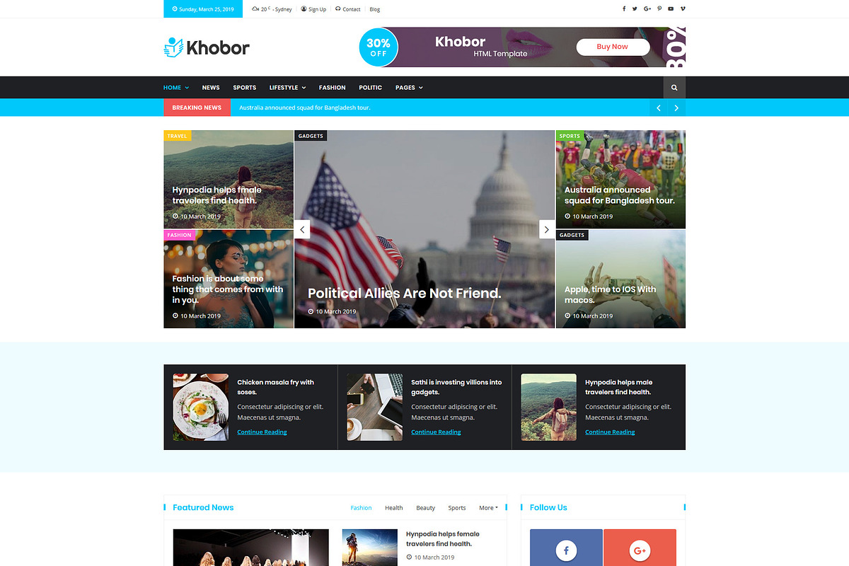 Magazine & Newspaper HTML5 Template, a Bootstrap Template by HasThemes ...