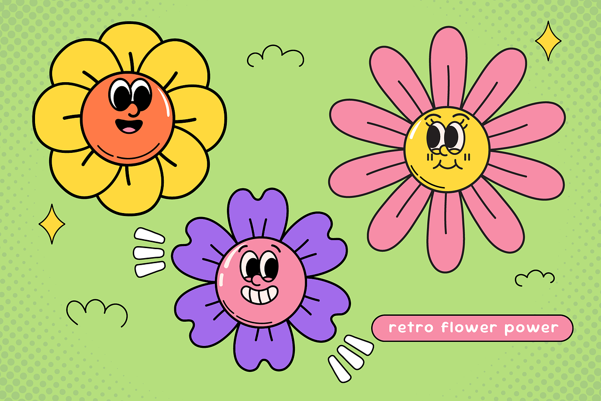 Playful Retro Spring — Character Set, an Object Graphic by Invisual Studio (Photo 4 of 10)