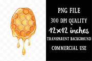 Watercolor Honey and Bee Clipart, an Illustration by Designking (Thumbnail 4 of 5)