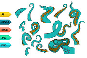 Vector sketch octopus tentacles, an Animal Illustration by julia_musdotter (Thumbnail 10 of 19)