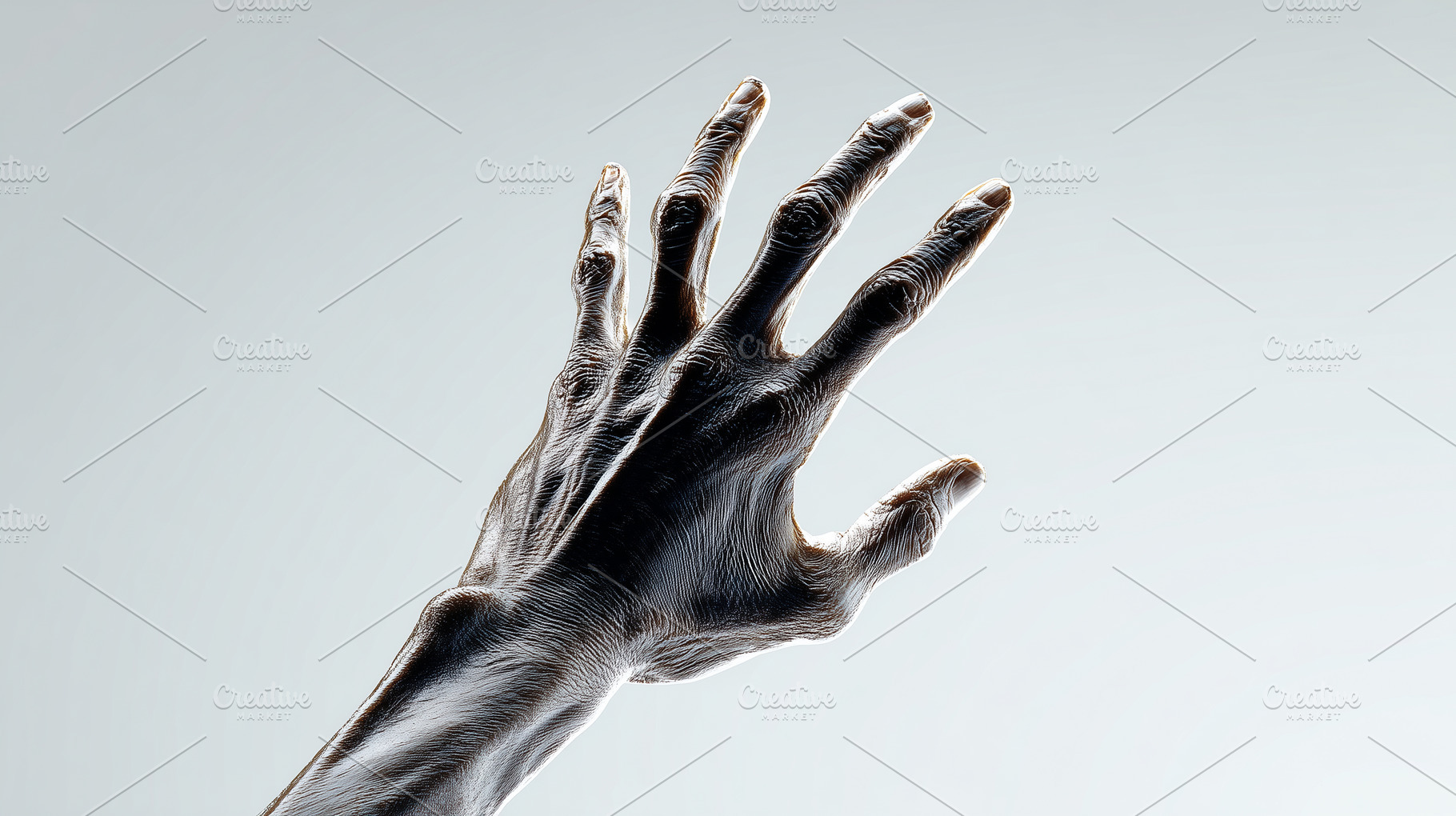 Skinny human hand reaching upward on, a Person Photo by MistyDay