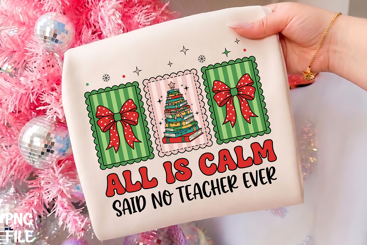 All Is Calm Said No Teacher PNG Art, a Seasonal Illustration by CrexoraLab (Photo 1 of 4)