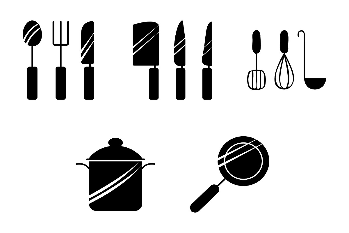 Kitchen utensil icon template, a Solid Icon by Sumberpangan (Photo 1 of 3)