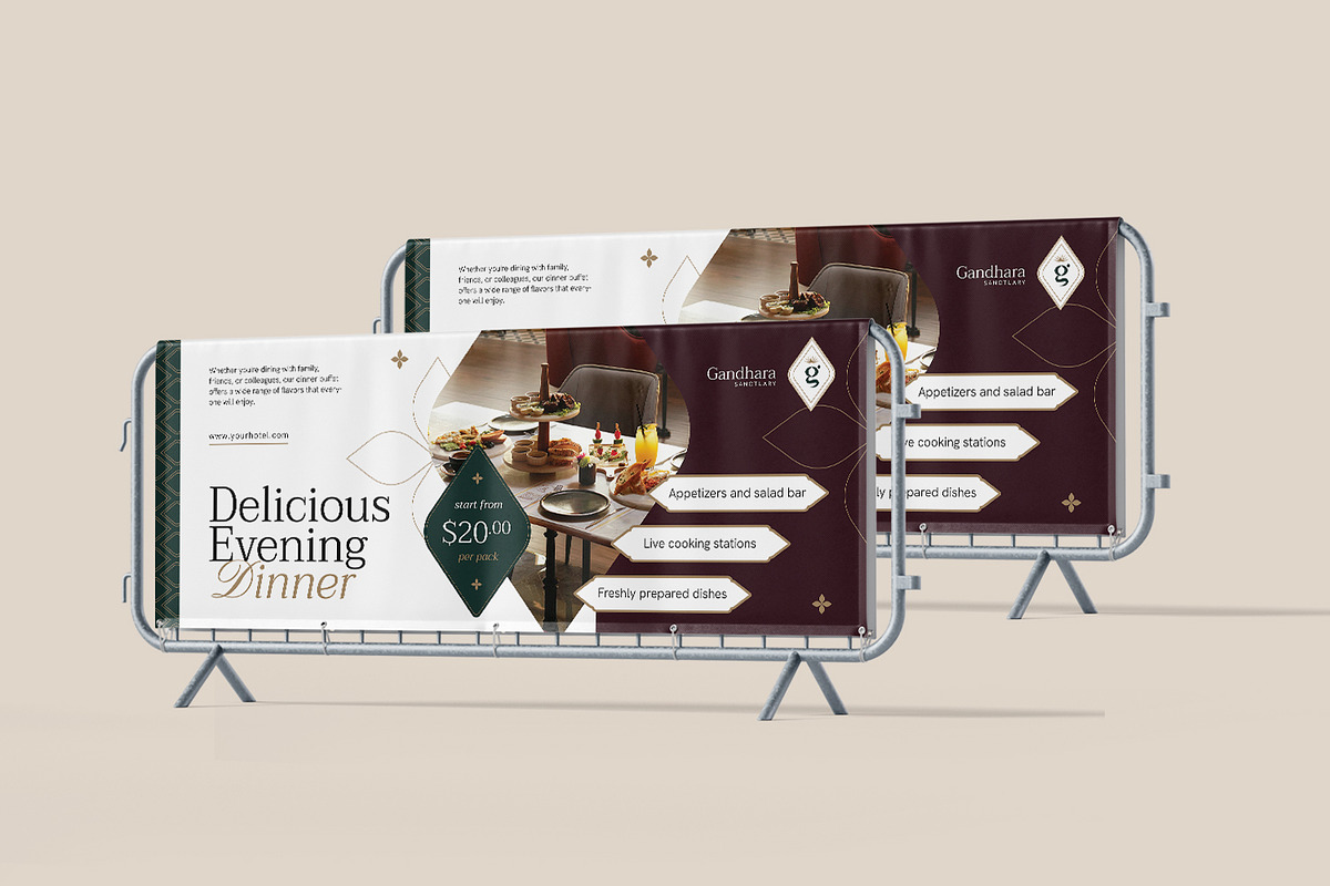 Gandhara Sanctuary Landscape Banner, a Print Template by Fannan Studio (Photo 3 of 3)