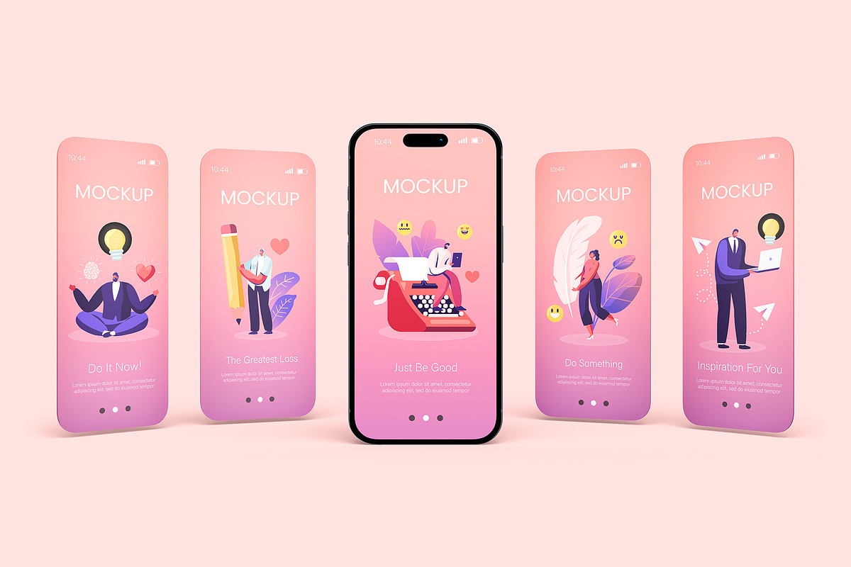 Phone Screen Mockup Set, an iPhone Mockup by ForgeDesign (Photo 6 of 13)