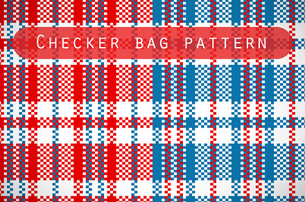 Checker bag seamless pattern