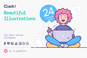 Clak! Illustration Kit, a Templates & Theme by ls-illustrations (Thumbnail 1 of 7)