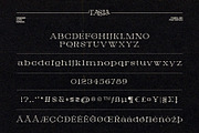 Tasla Decorative Font, a Serif Font by Eotype Studio (Thumbnail 7 of 9)