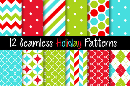 12 Seamless Holiday Patterns
