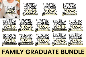 Proud Graduate Family 2025 SVGBundle, an Object Graphic by Digi_Design_World