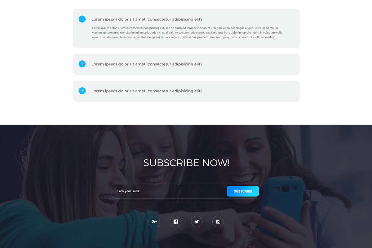 Quadro App - Mobile App PSD Template, a Landing Page Template by Spartak Vee (Photo 10 of 10)
