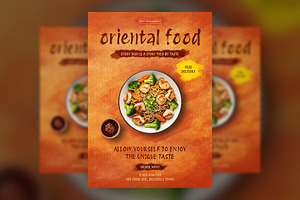 Oriental Food Restaurant Flyer