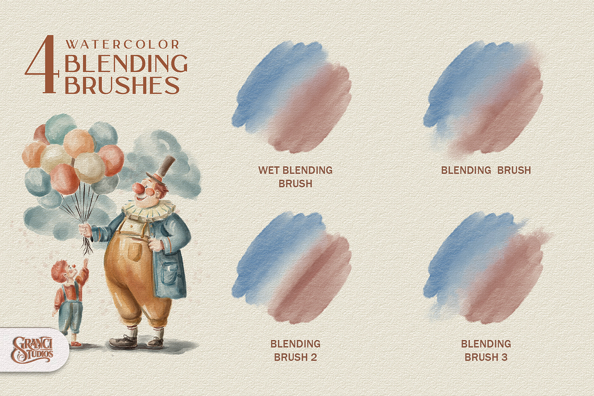 Real Watercolor Procreate Brushes, a Brush Add-On by GRANCI STUDIOS (Photo 7 of 12)