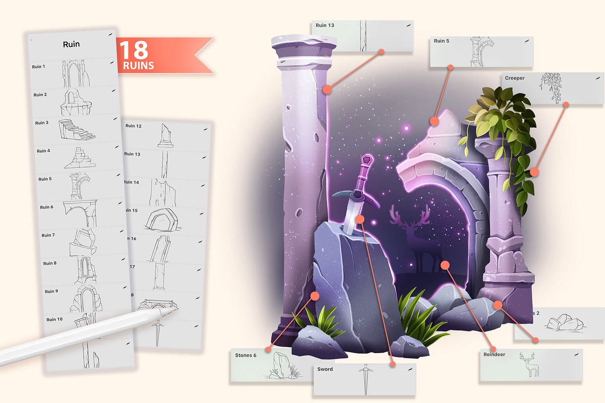 PROCREATE LANDSCAPE KIT & TUTORIAL, a Brush Add-On by AlexandraArt (Photo 11 of 13)