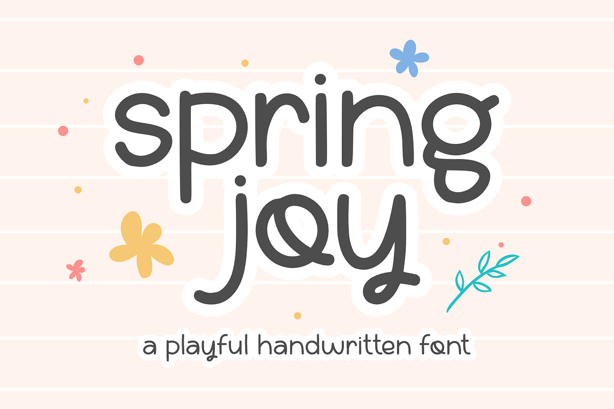 Spring Joy - Playful Kids Font, a Handwritten Font by Keithzo (Photo 1 of 6)