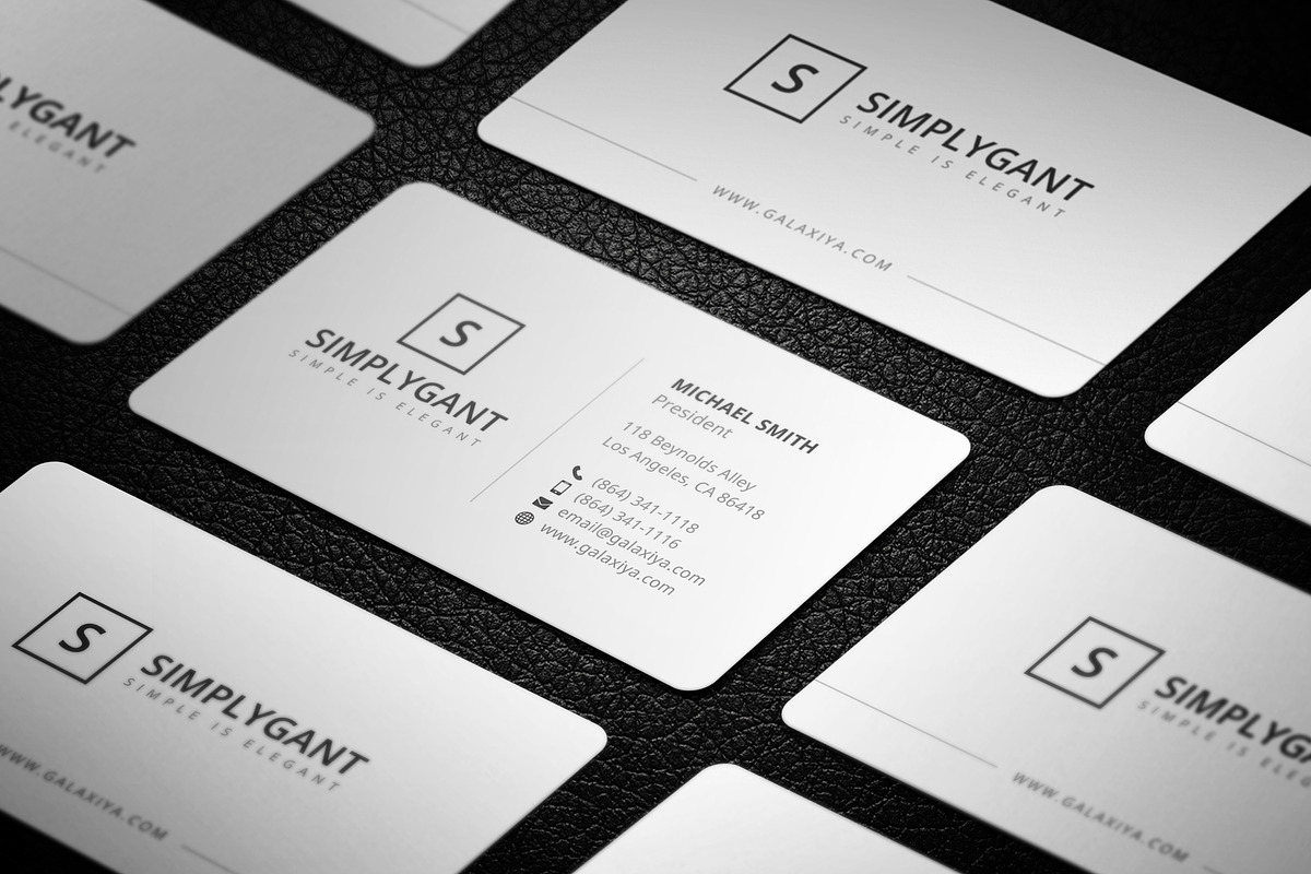 Simple Minimal Business Cards, a Business Card Template by Galaxiya (Photo 12 of 16)