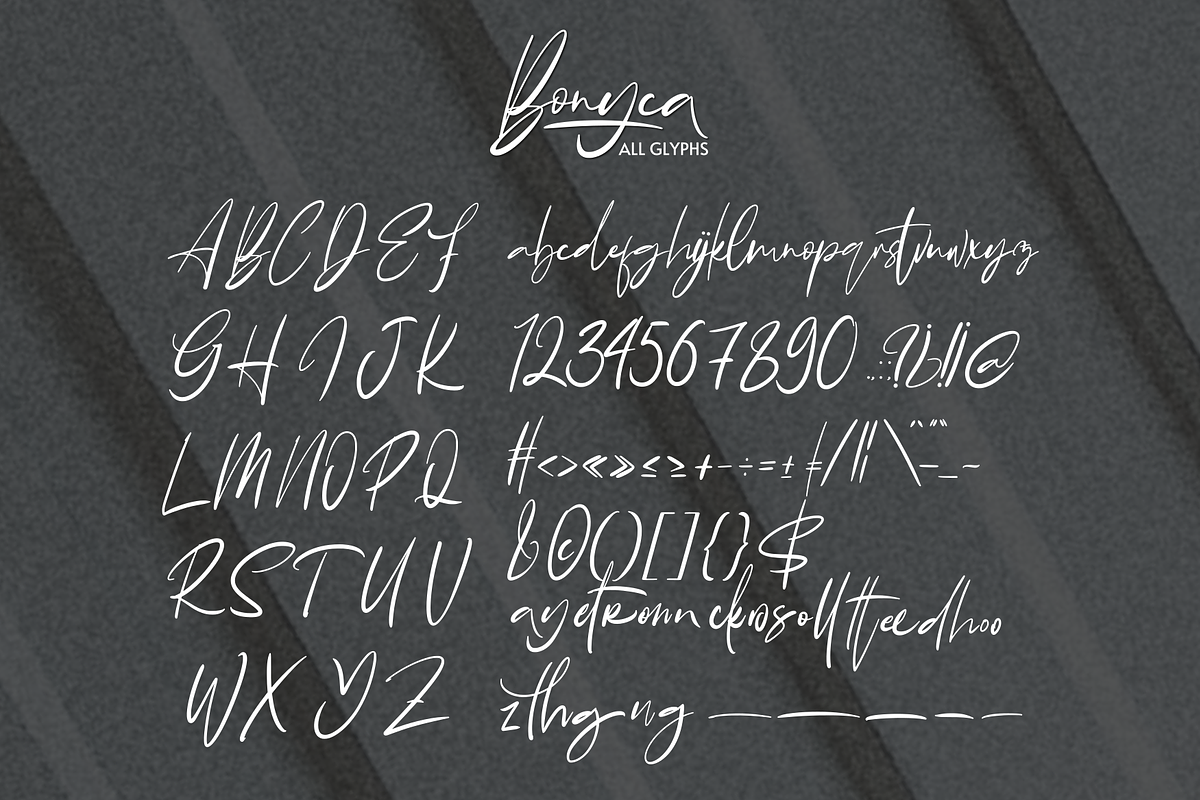 Bonyca - Modern Script, a Script Font by Inspiratype (Photo 5 of 5)