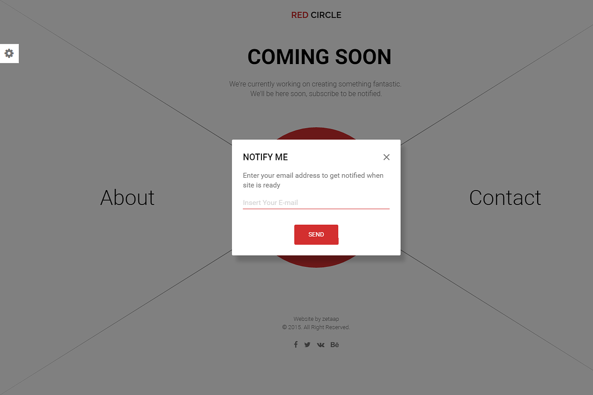 Red Circle - Coming Soon HTML Templ., a HTML Template by NetGon_Tech's Shop (Photo 3 of 6)