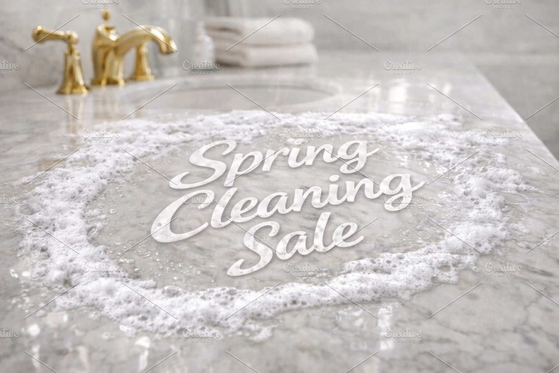 Spring cleaning sale message with so, a Photo by Dvoevnore photos