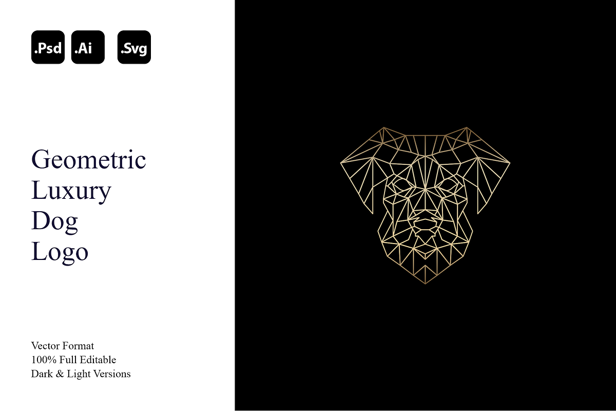 Geometric Luxury Dog Logo, a Branding & Logo Template by Luxury Logos (Photo 1 of 4)