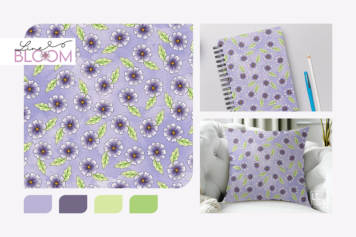 LINE BLOOM | Pattern Collection, a Pattern Graphic by LiSA Creative Mood (Photo 9 of 10)