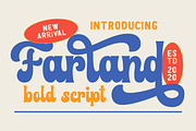 Farland - Bold Script Typeface, a Script Font by Rillatype (Thumbnail 1 of 9)