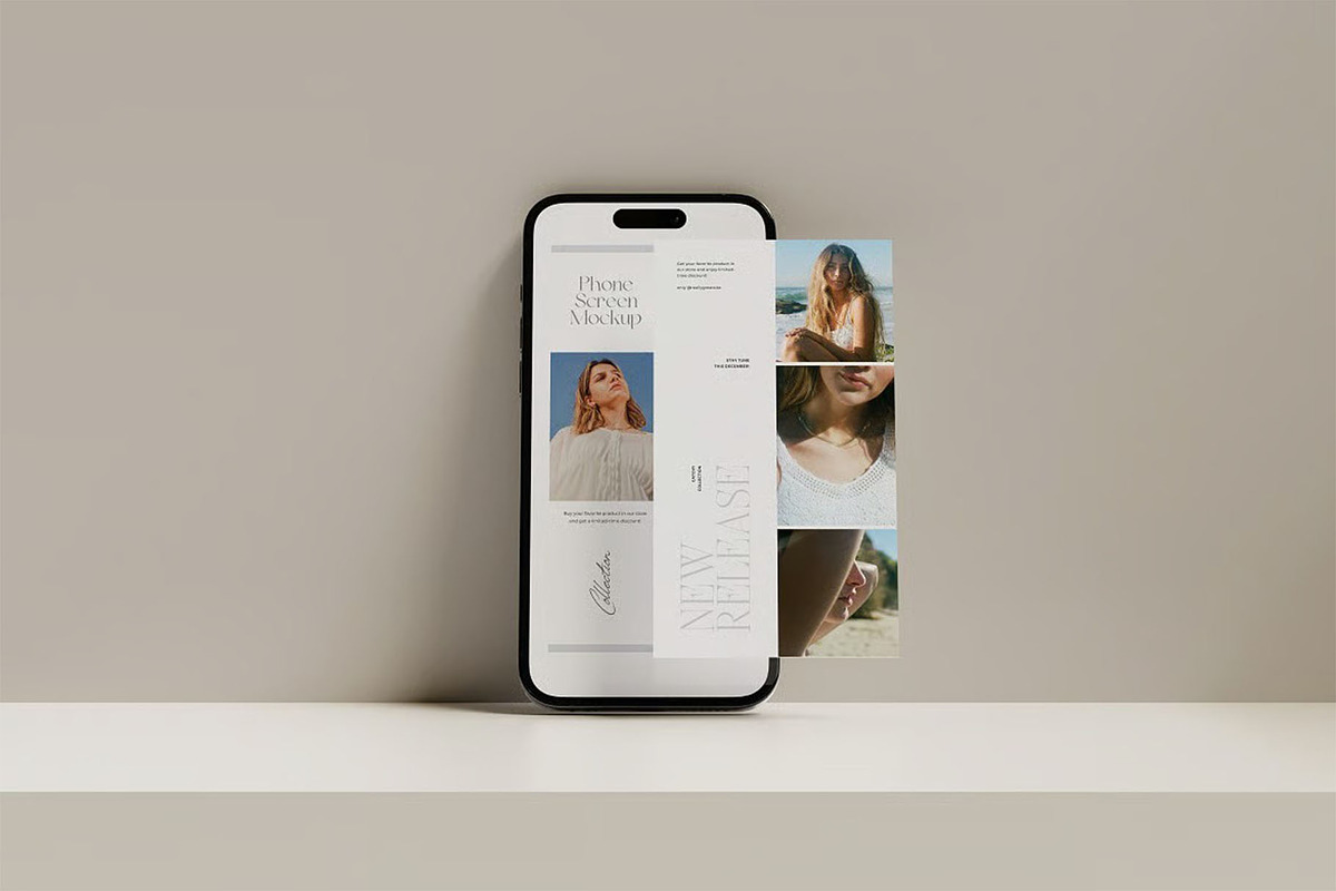 Phone Screen Mockup, a Device Mockup by zippypixelstudio (Photo 2 of 7)