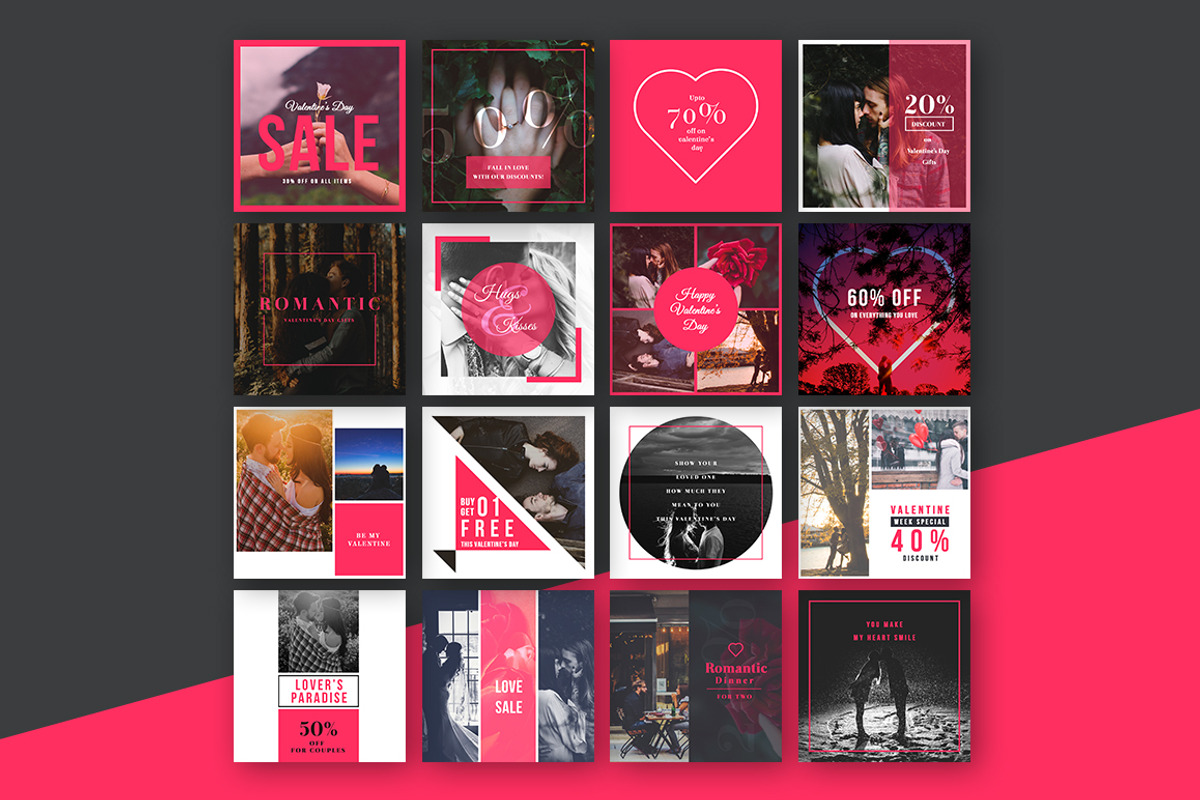 Love - Social Media Pack - 50% off, a Social Media Template by Designbase (Photo 2 of 9)