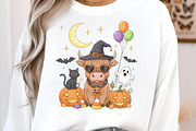 Halloween Highland Cow PNG, an Illustration by Designworld (Thumbnail 2 of 6)