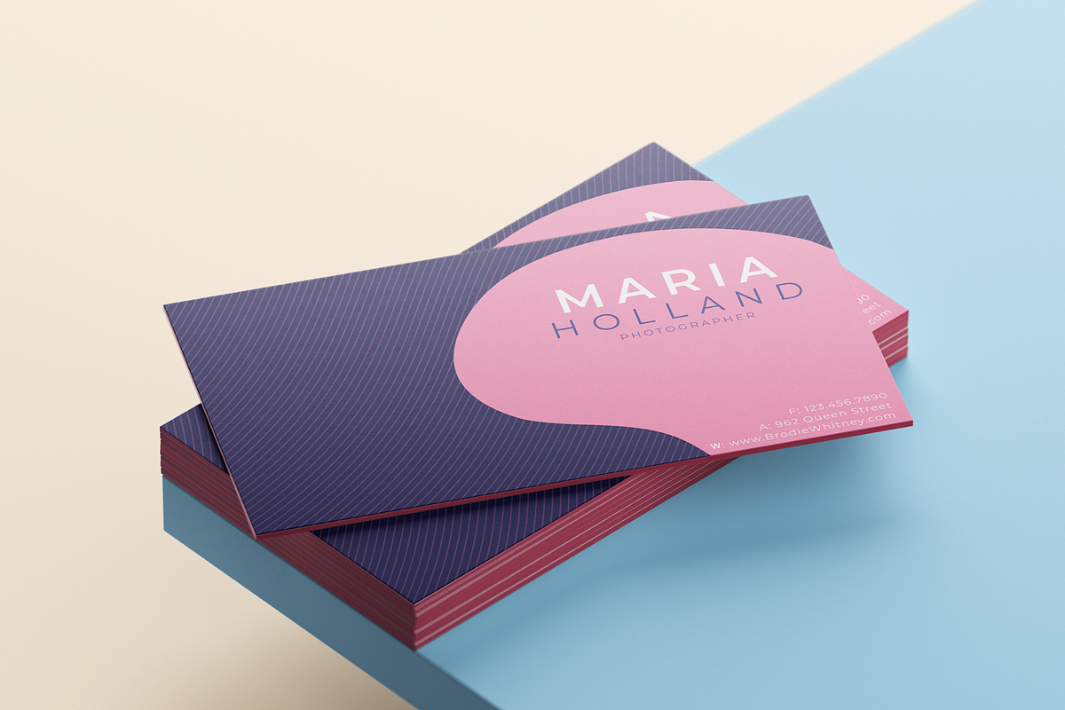 Maria Holland Business Card Template, a Business Card Template by D | S Creative Design (Photo 3 of 4)