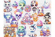 Cute Halloween Clipart Bundle, a Person Illustration by GlamArtZhanna (Thumbnail 5 of 5)