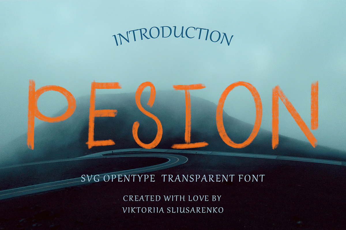 PESION svg opentype font, a Serif Font by CHIMERA (Photo 1 of 8)