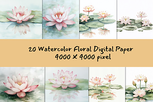 Aesthetic Lotus Flower Art, a Graphic by ikarifq shop