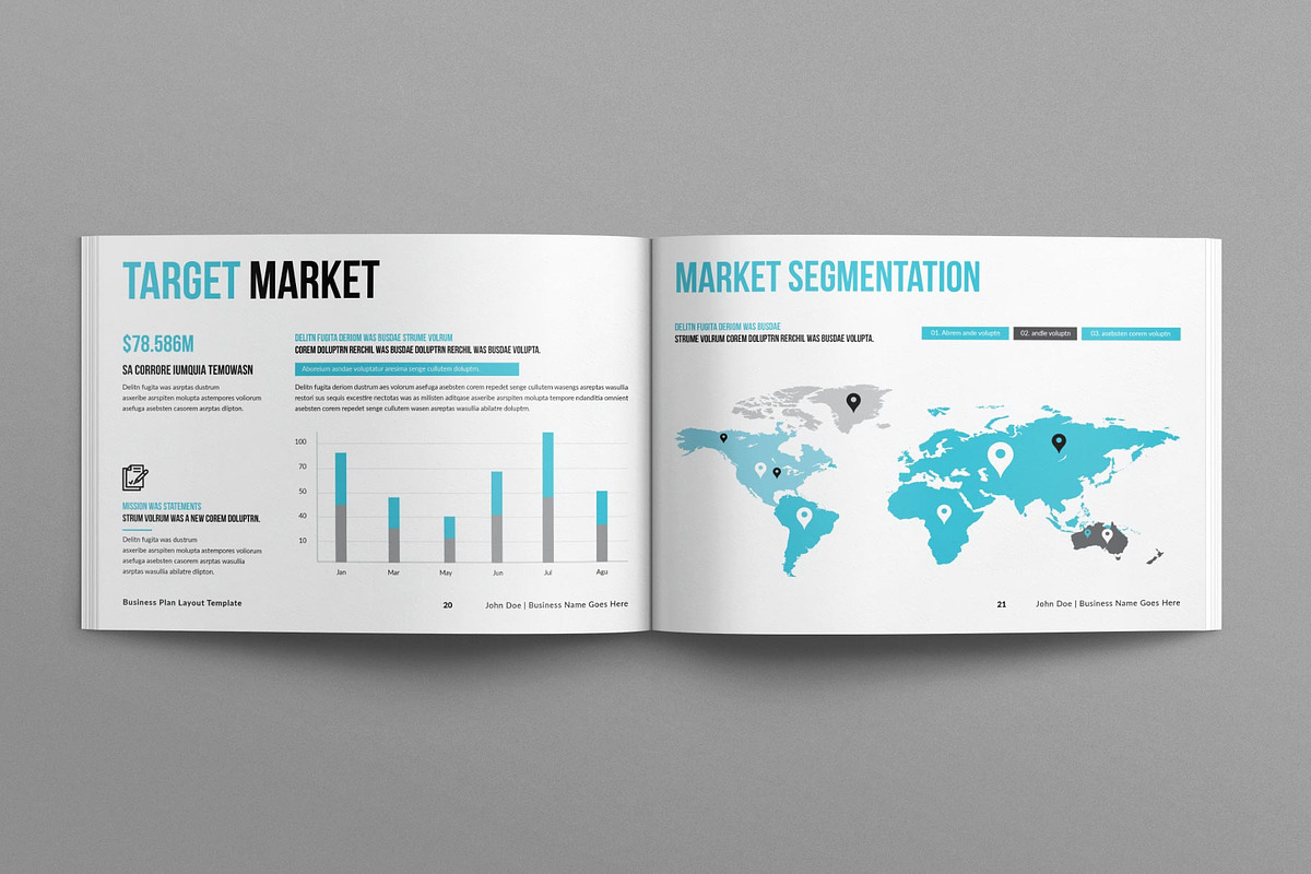 Business Plan Design Layout Template, a Brochure Template by E-Type