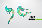 Silhouettes of a jumping people, a Healthcare Illustration by Matrosovv (Thumbnail 4 of 4)