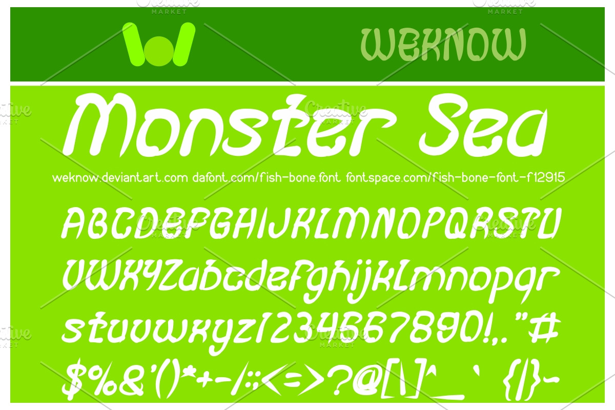fish bone font preview 4